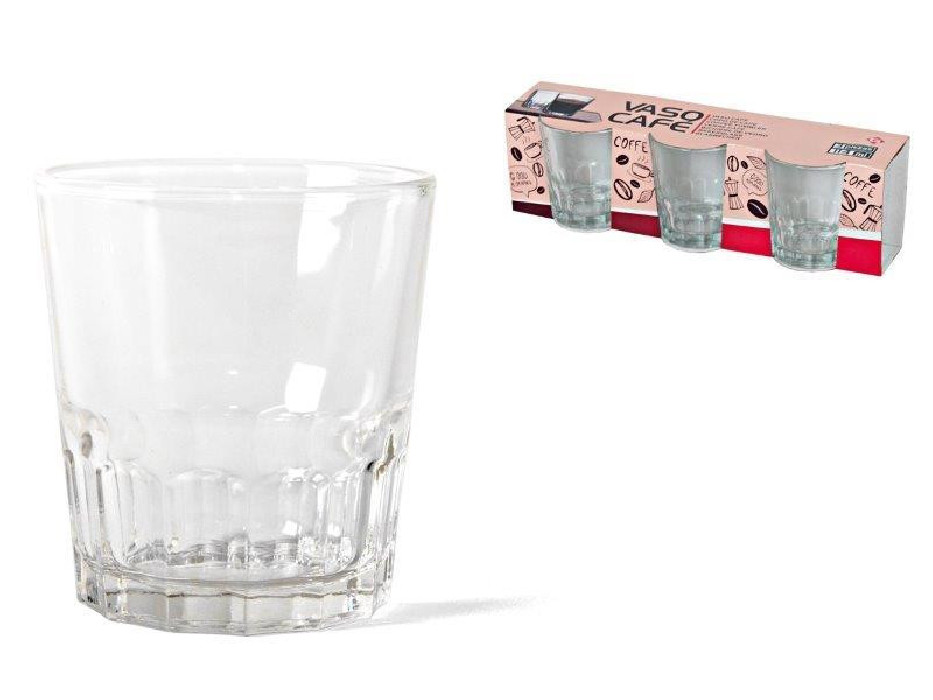 LOTE 3 VASO CAFE 114ML LISBON CRISTAL