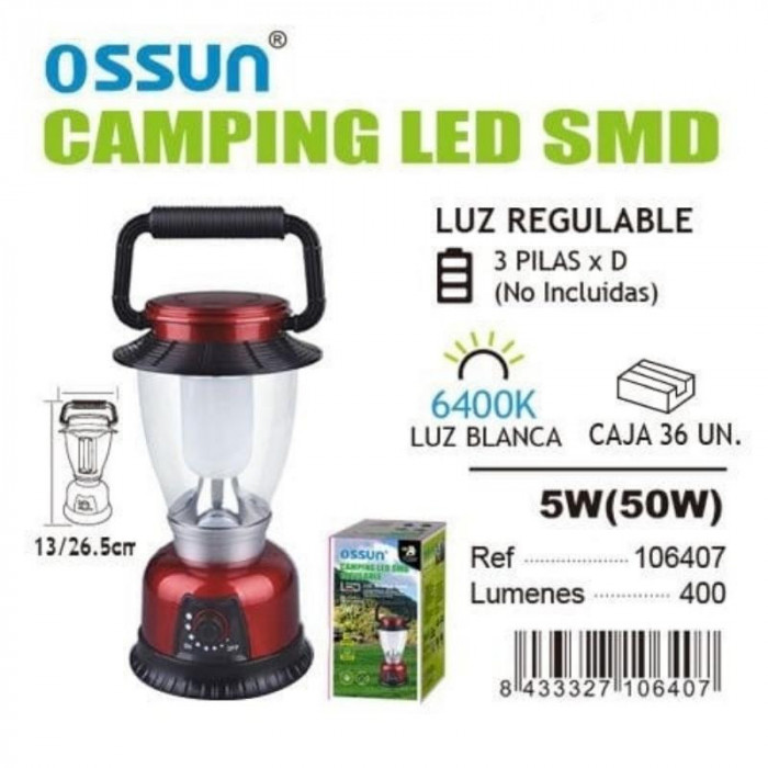 CAMPING LED REGULABLE C/PILAS 106407