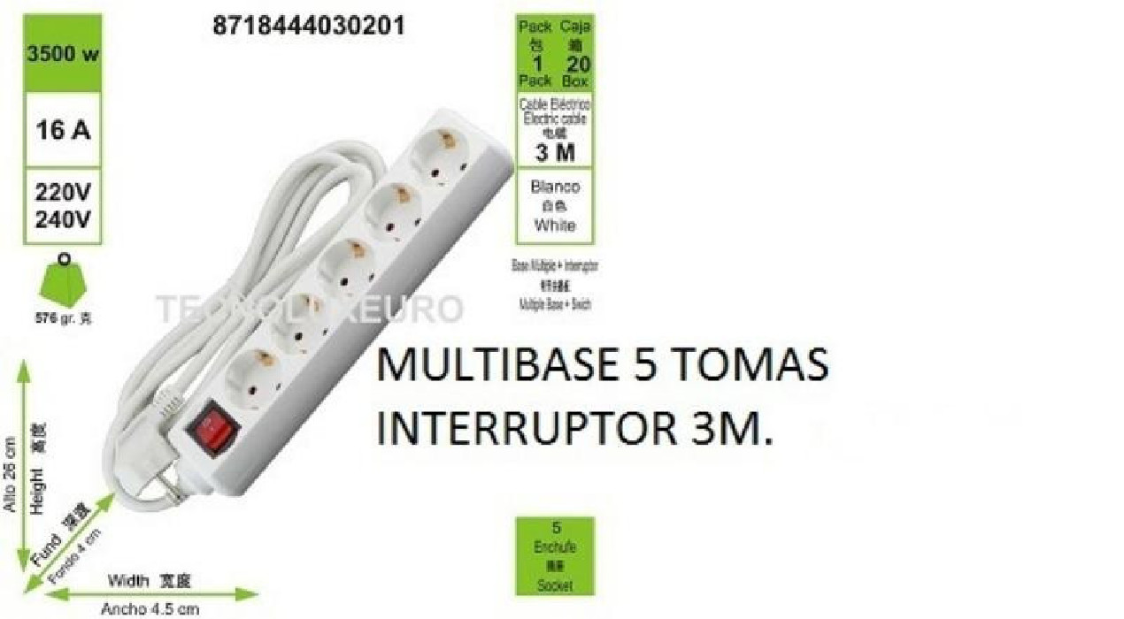 MULTIBASE 5 TOMAS INTERRUP. 3M