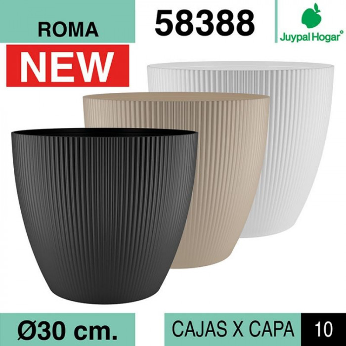 MACETA ROMA D30CM (RAYITAS) 58388