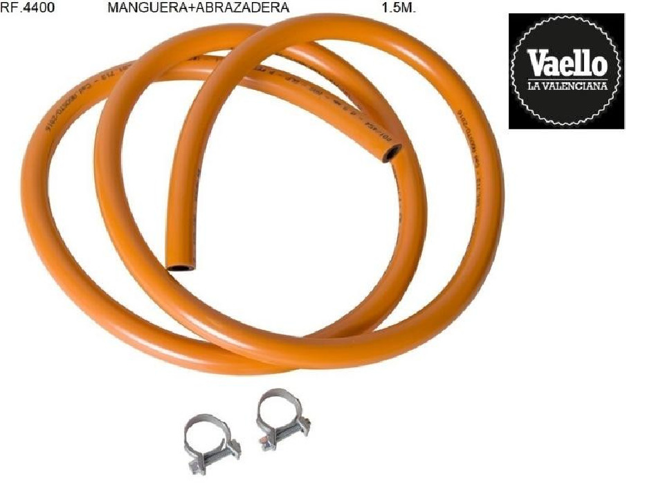 BUTANO MANGUERA+ABRAZADERA 1,5M 4400