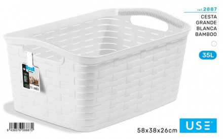 CESTO ROPA 35L BCO. 2887
