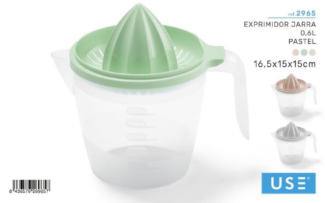 EXPRIMIDOR JARRA 0.6L PASTEL 2965