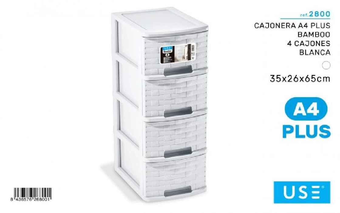 CAJONERA BAMBOO BCA.4 CAJONES...