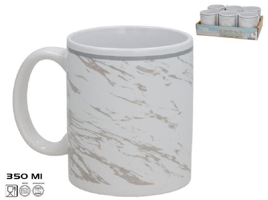 TAZA MUG 350ML MARMOL