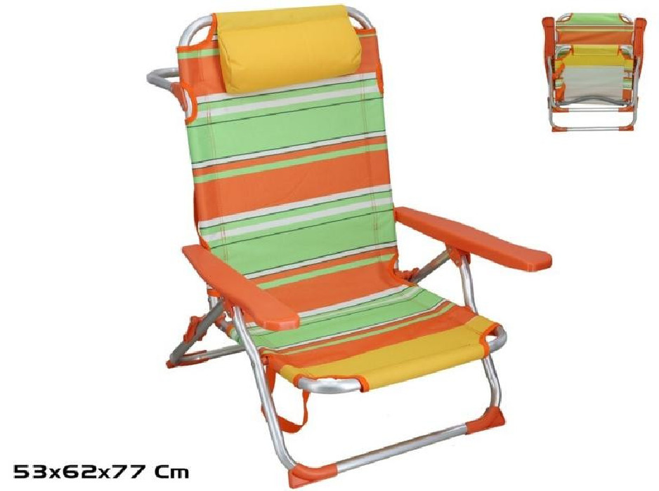 SILLA PLAYA ALUMINIO 5 POSIC.CLER...