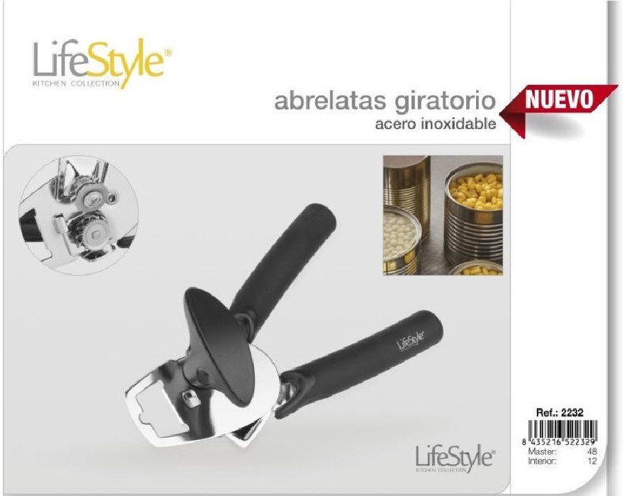ABRELATAS GIRATORIO INOX 2232