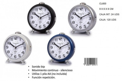 DESPERTADOR C/LUZ TIMEMARK...