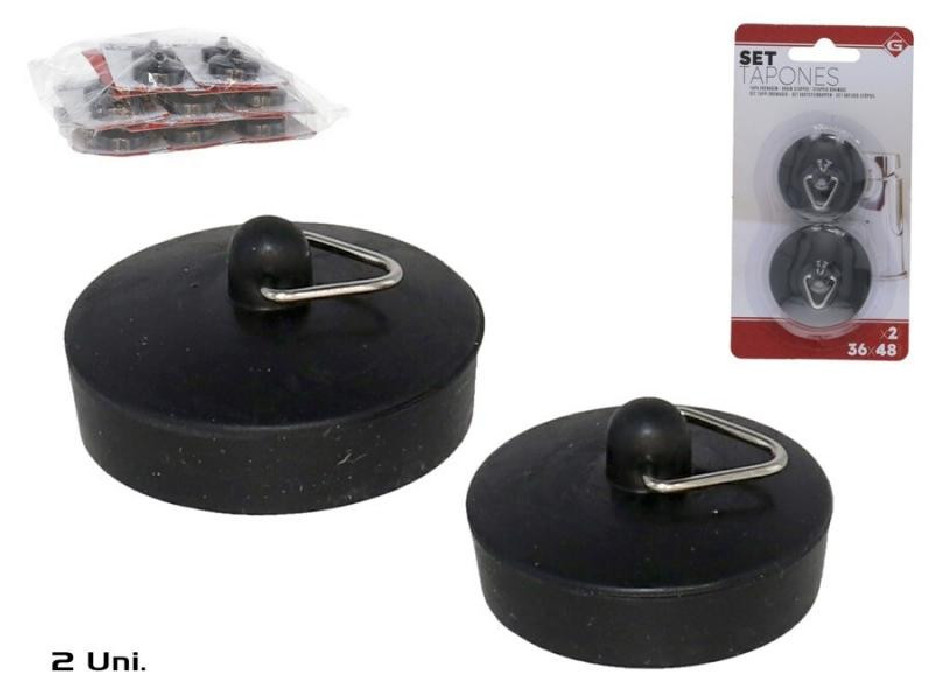LOTE 2 TAPONES FREGADERO 38/48MM