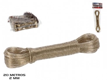 CUERDA TENDER ALAMBRE 20M 2mm