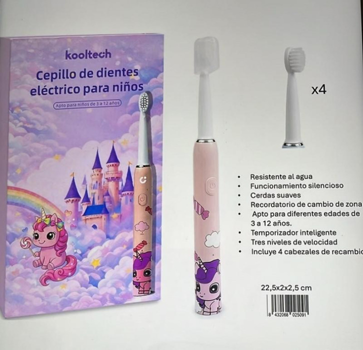 CEPILLO DIENTES ELECTRICO ROSA NIÑOS...