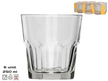 SET 6 VASOS CASABLANCA 250ML