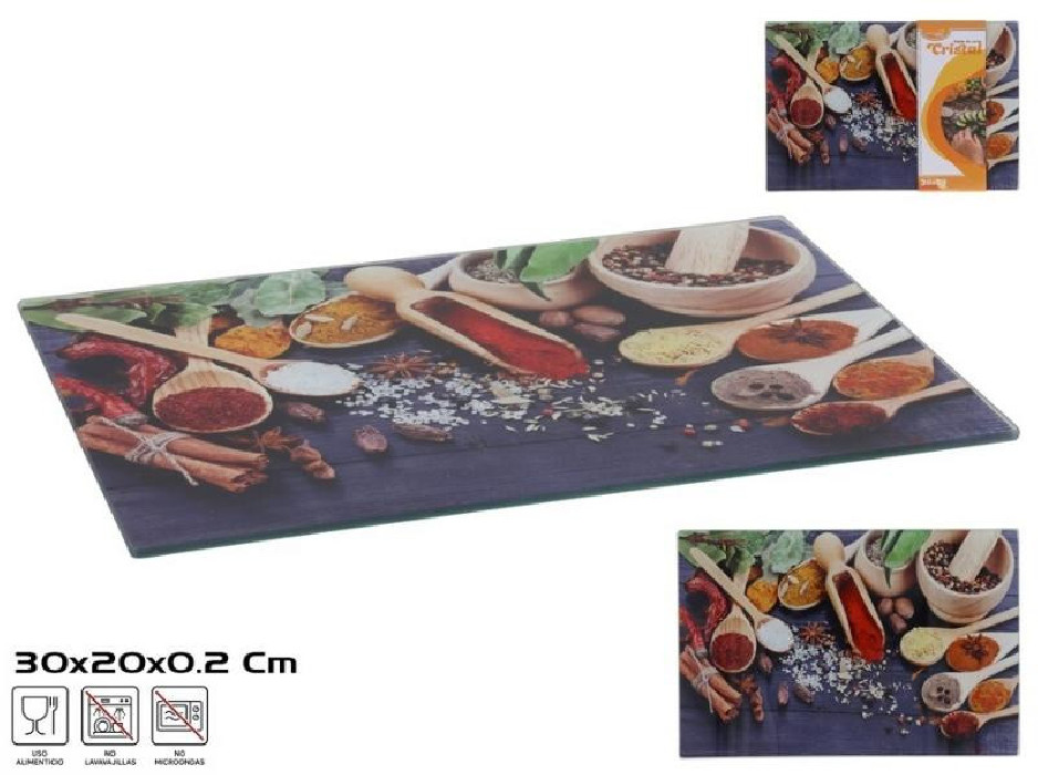 TABLA CORTE CRISTAL30X20X0,2cm