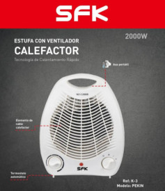 CALEFACTOR AIRE 2000W...