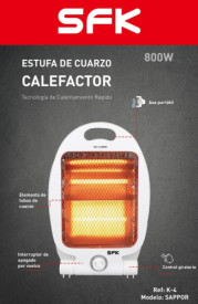 ESTUFA CUARZO 800W...