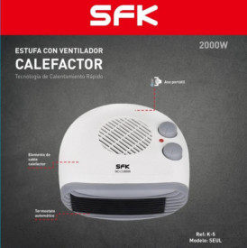 CALEFACTOR AIRE 2000W...
