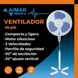 VENTILADOR PIE 40CM