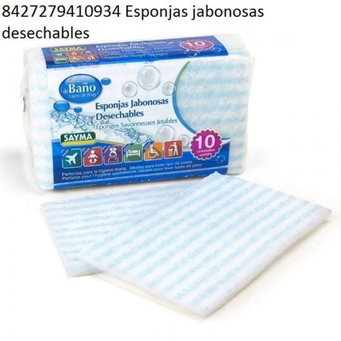 ESPONJAS JABONOSAS DESECHABLES 10UN...
