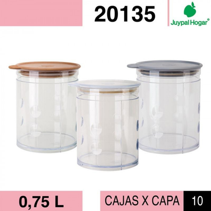 TARRO HERMETICO TAPA PRESION 0.75L...