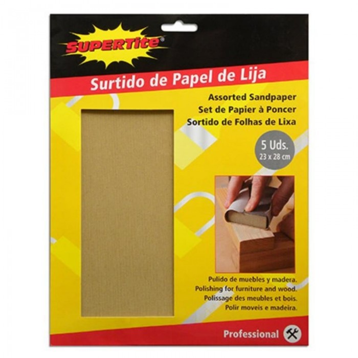 SDO.5 HOJAS PAPEL LIJA MAD.RF.3309