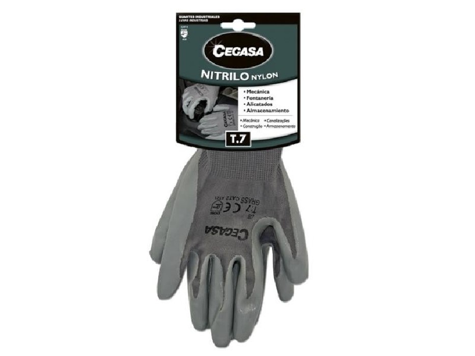 GUANTES CEGASA CENTURION T.7 NITRILO...
