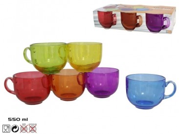 LOTE 6 TAZON COLORES 550ML