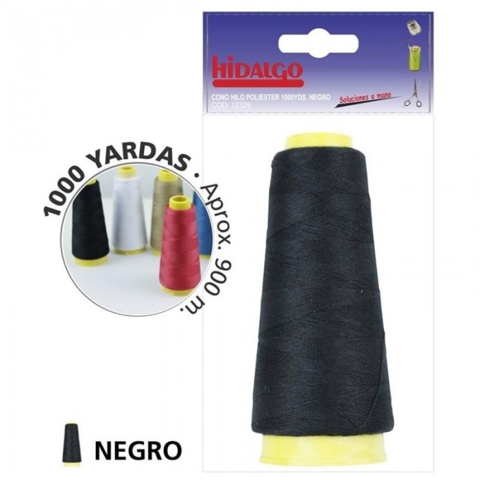 CONO HILO POLIESTER 1000 NEGRO 12329