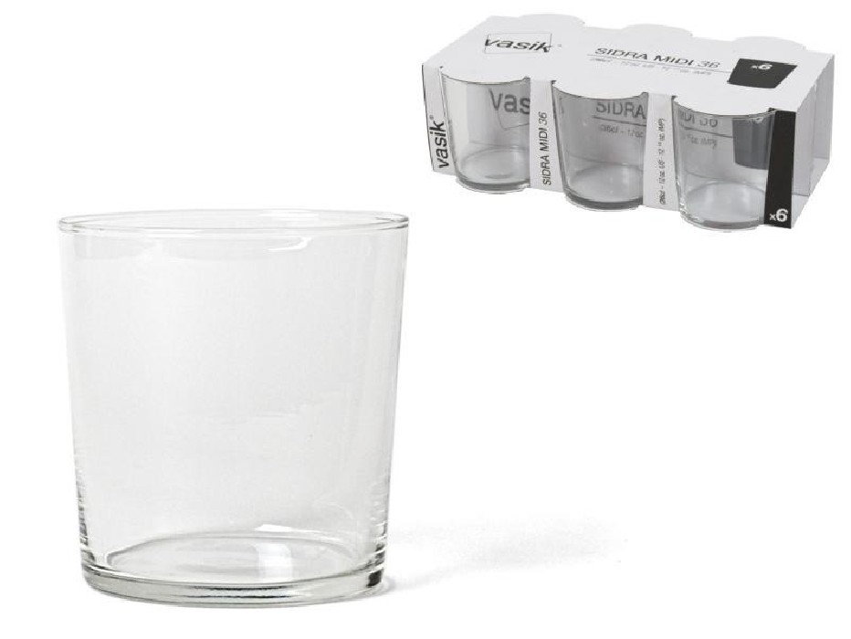 LOTE 6 VASO SIDRA MIDI 36CL