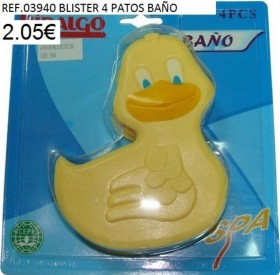 BLISTER 4 PATOS BAÑO