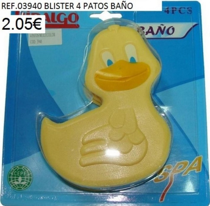 BLISTER 4 PATOS BAÑO